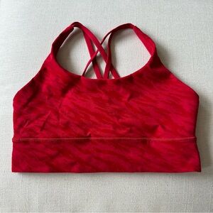 Lululemon Training Energy Longline Bra Lunar New Year Special Edition Red 8